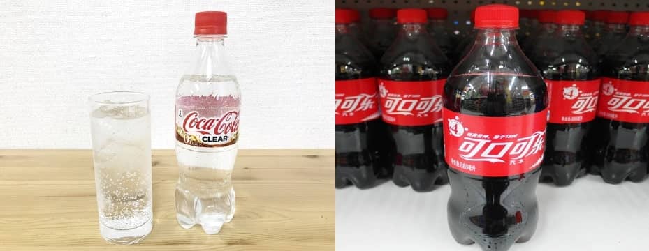 Пляшка Coca Cola в Японії і в Китаї