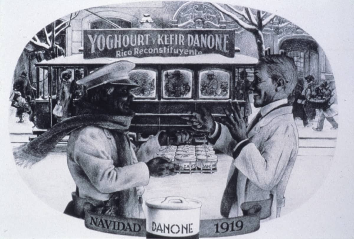 Реклама йогурту Danone у 1919 році