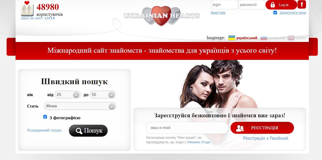 Сайт Украинские сердца