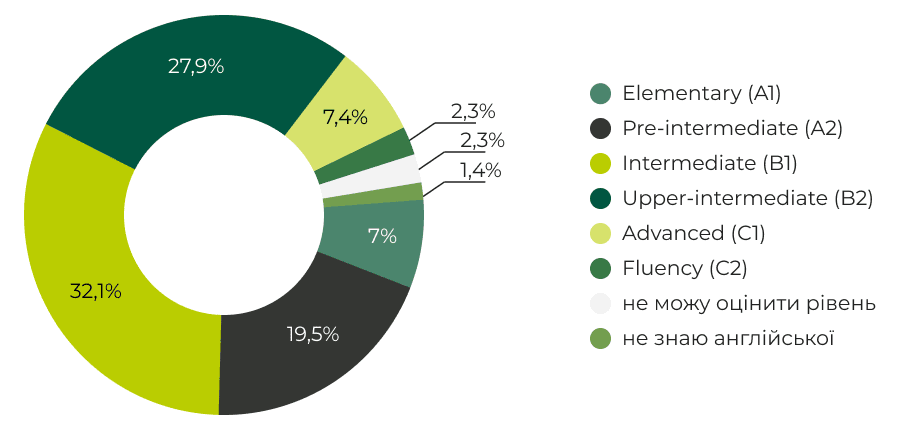 19. знання англ мови рівні