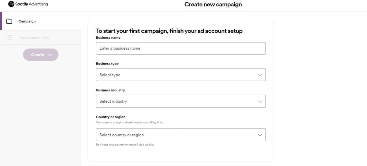 Створення облікового запису Spotify