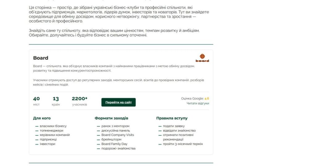 Бизнес-каталог для предпринимателей