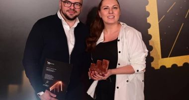 Ксенія Новікова та Віталій Осипчук на церемонії нагородження Effie Awards Ukraine 2025