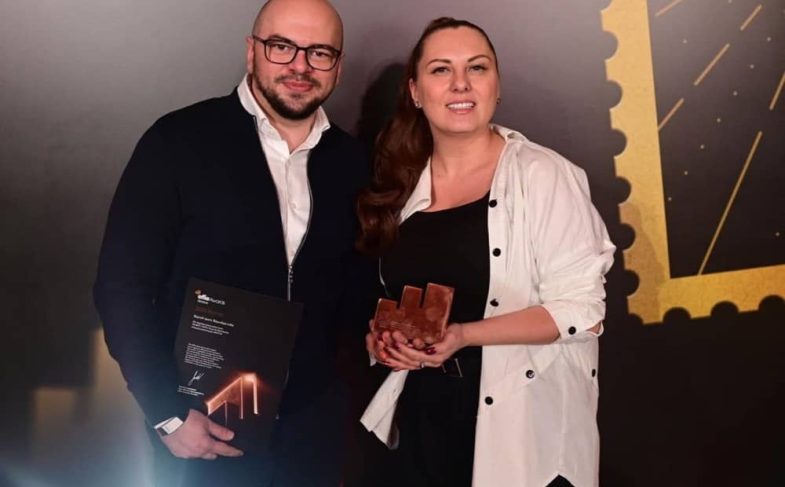 Ксенія Новікова та Віталій Осипчук на церемонії нагородження Effie Awards Ukraine 2025