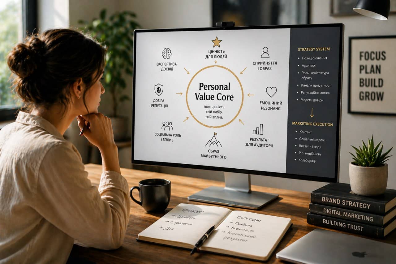 Personal Value Core: як побудувати особистий бренд, який працює на вибір, довіру і статус