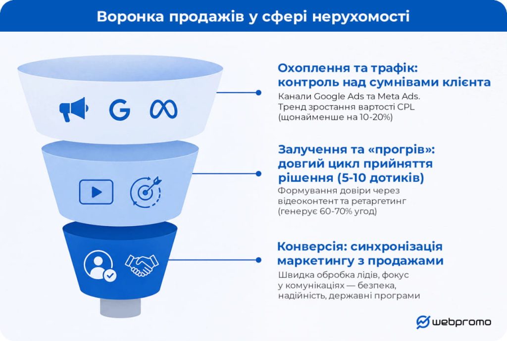 Воронка продажів у сфері нерухомості