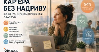 Робочий день у 2026-му: що відбувається зі стресом, кар’єрними очікуваннями та довірою на роботі, — дослідження Gradus