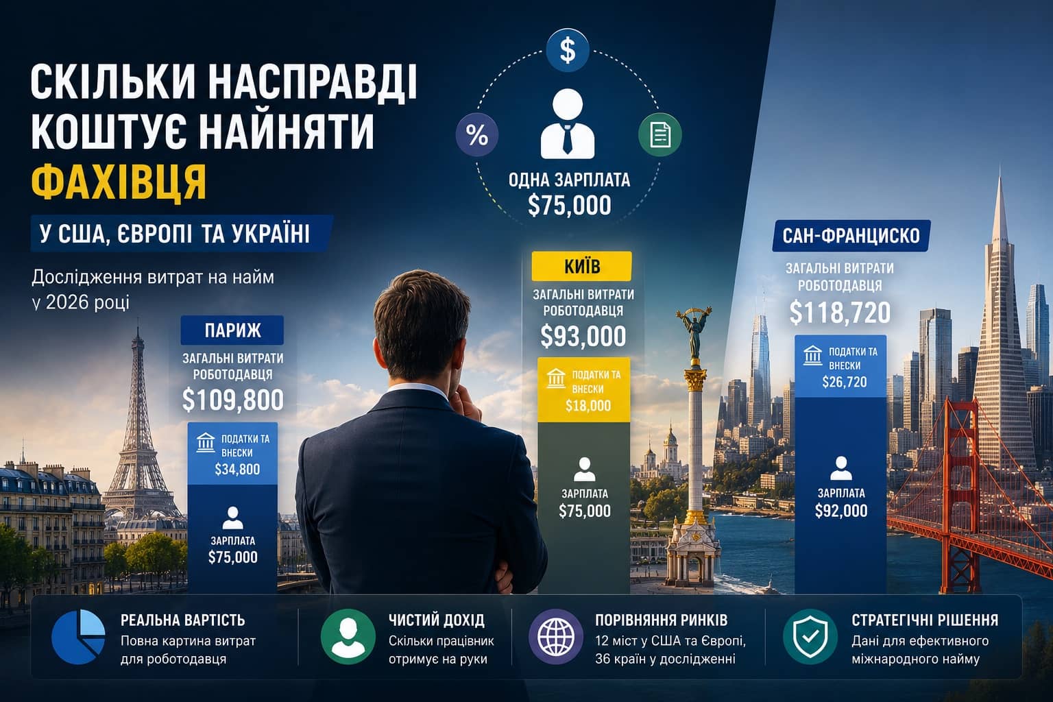 Одна зарплата – різна реальність: чому працівник у Києві отримує більше, ніж у Берліні