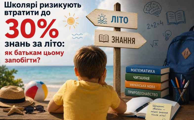 Школярі ризикують втратити до 30% знань за літо