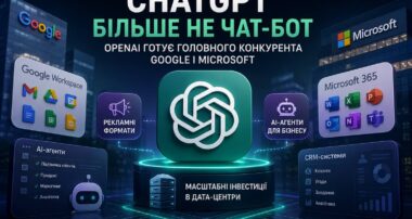 Концептуальна ілюстрація розвитку ChatGPT як бізнес-платформи.