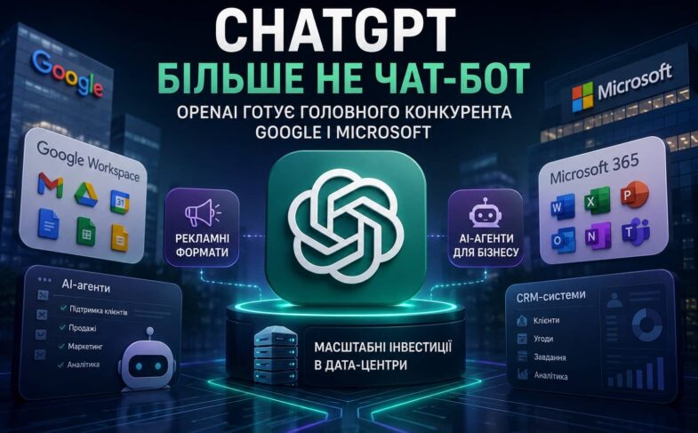 Концептуальна ілюстрація розвитку ChatGPT як бізнес-платформи.