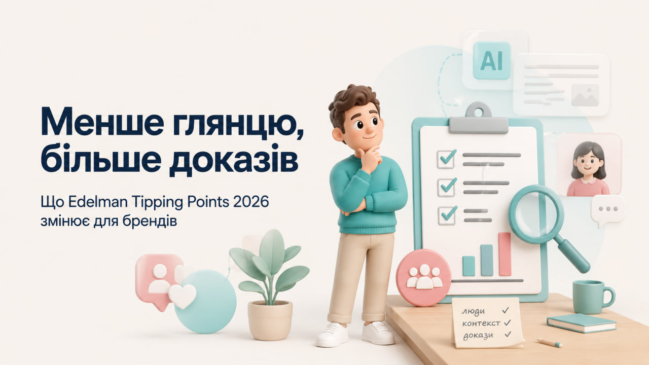 Менше глянцю, більше доказів: що Edelman Tipping Points 2026 змінює для брендів