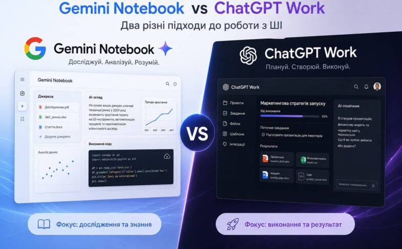 Gemini Notebook vs ChatGPT Work