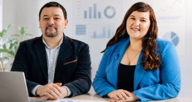 Олександр Грицай, Head of Strategy & New Business Development, Initiative Ukraine, та Яна Фаренюк, Chief Data Science & R&D Officer, RAZOM Group