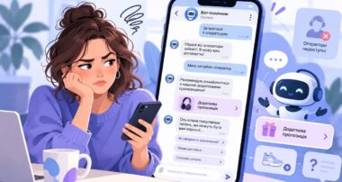 Українців найбільше дратує неможливість зв’язатися з живим оператором під час спілкування з чат-ботом. Ілюстрація згенерована ШІ.