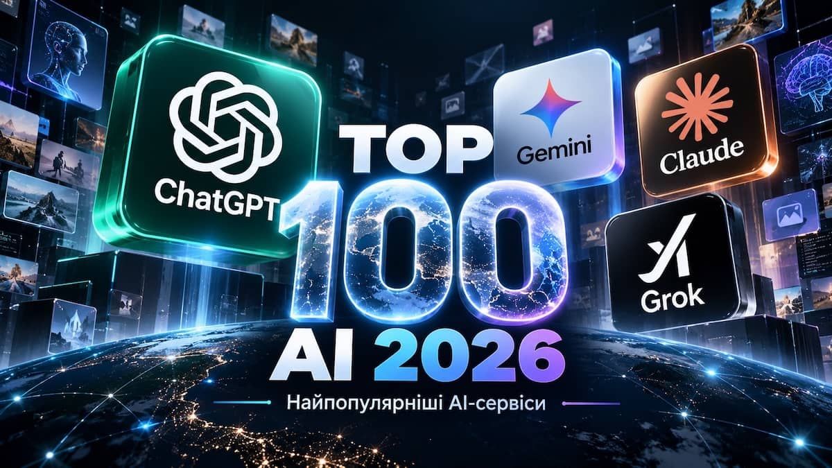 Топ-100 AI-сервісів 2026: ChatGPT залишається №1, а користувачі почали витрачати на ШІ сотні доларів